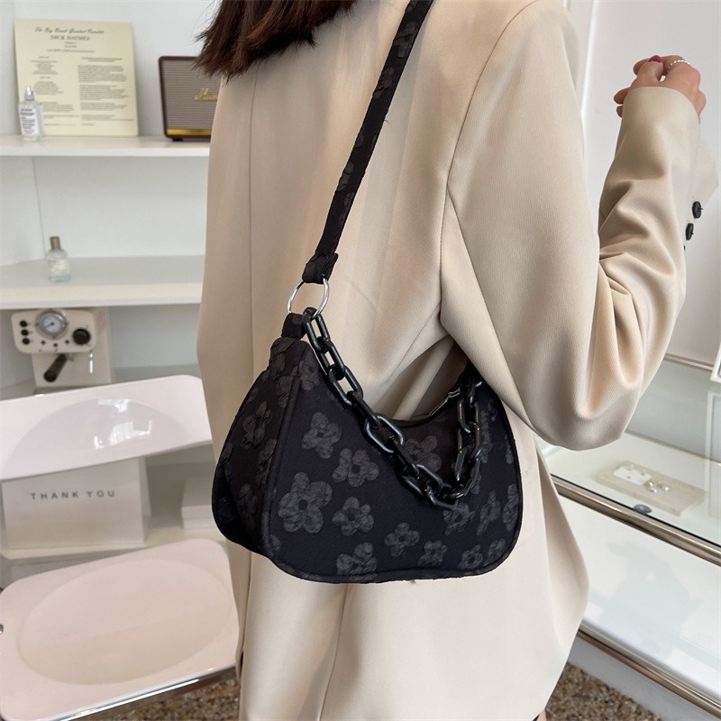 Túi Đeo Chéo Nhỏ Hình Vuông Chất Liệu Jacquard NB00319