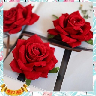 Combo 10 Đầu bông hồng nhung hàng tàu cao cấp -hoa vai ha my