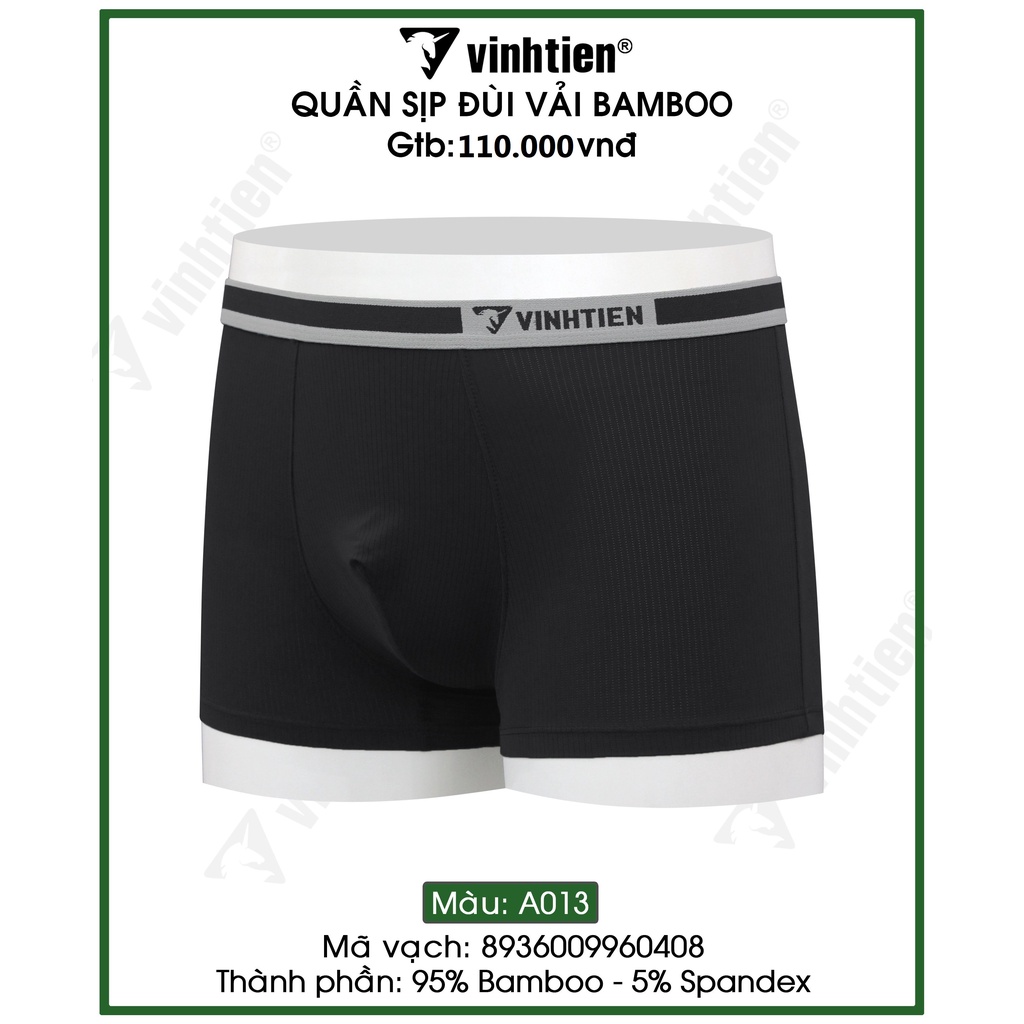 [Combo Tiết Kiệm] Combo 10 Quần Lót Đùi Nam Bamboo Vĩnh Tiến 110