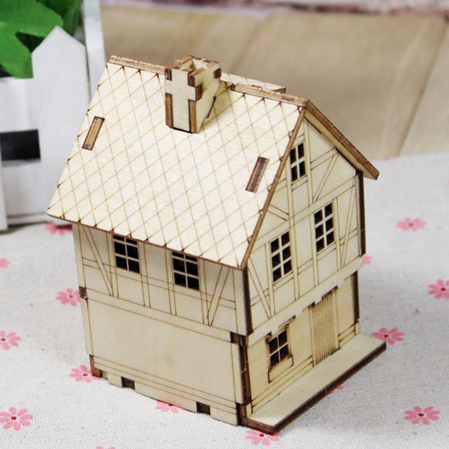 Hộp nhạc tự lắp ráp mô hình ngôi nhà