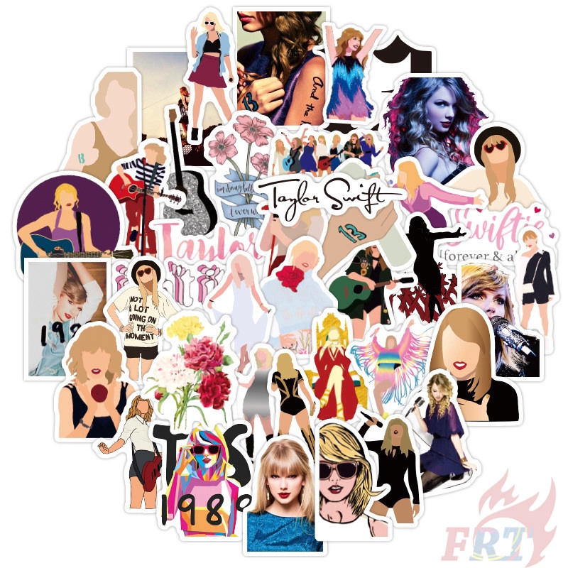 ❉ Taylor Swift - Series 02 Popular &amp; Country Music Singer Stickers ❉ 52Pcs/Set Superstar DIY Fashion Decals Doodle Stickers