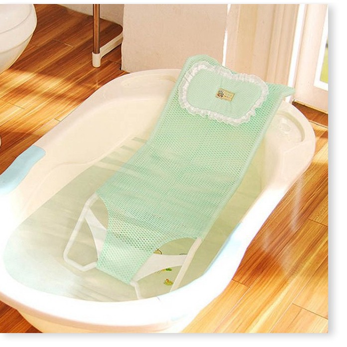 Lưới tắm cho bé sơ sinh, ghế tắm cho bé kèm gối tiện dụng
