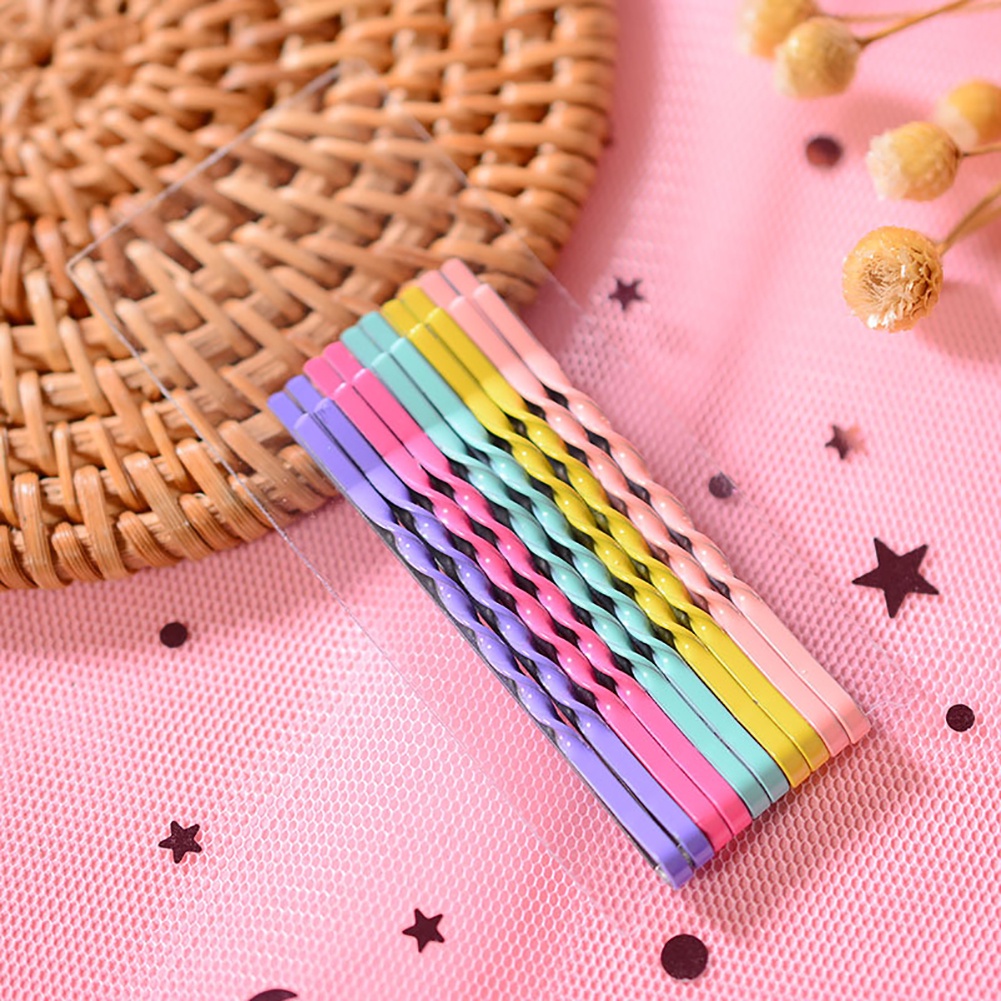 10 Kẹp tăm kim loại nhiều màu sắc cầu vồng xinh xắn thời trang cho nữ