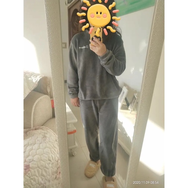 Bộ quần áo ngủ nhung mùa đông cực ấm, bộ đồ mặc nhà mùa đông cho nữ | BigBuy360 - bigbuy360.vn