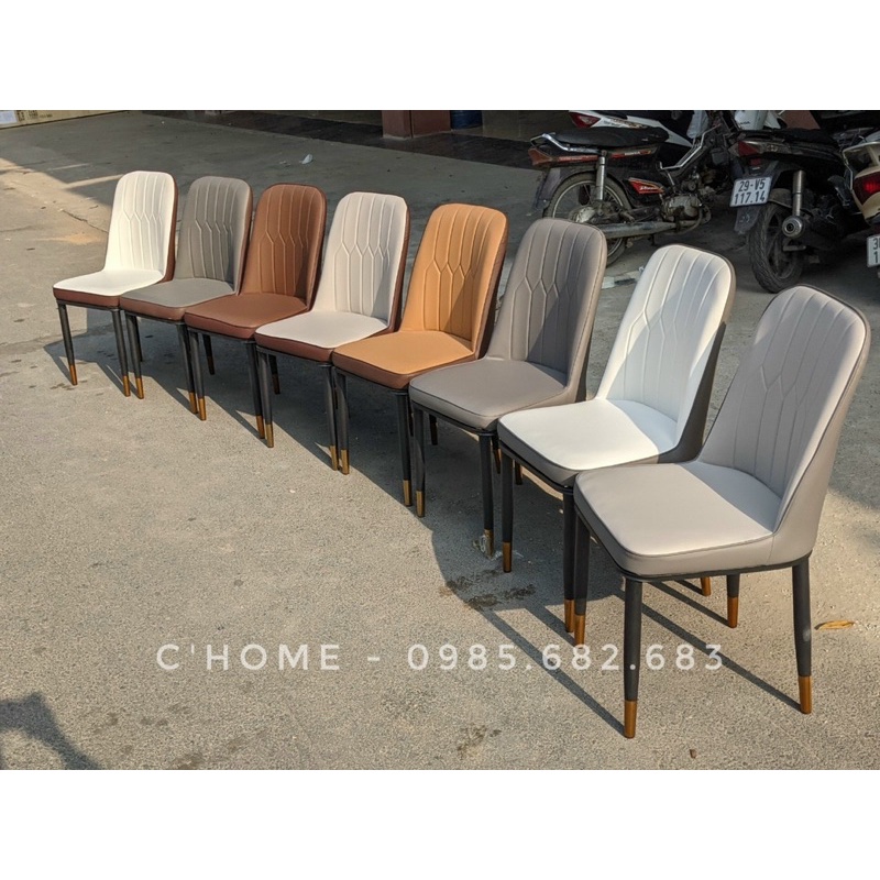 Ghế Monet, Ghế Ăn Bọc Da Chân Sắt C'Home