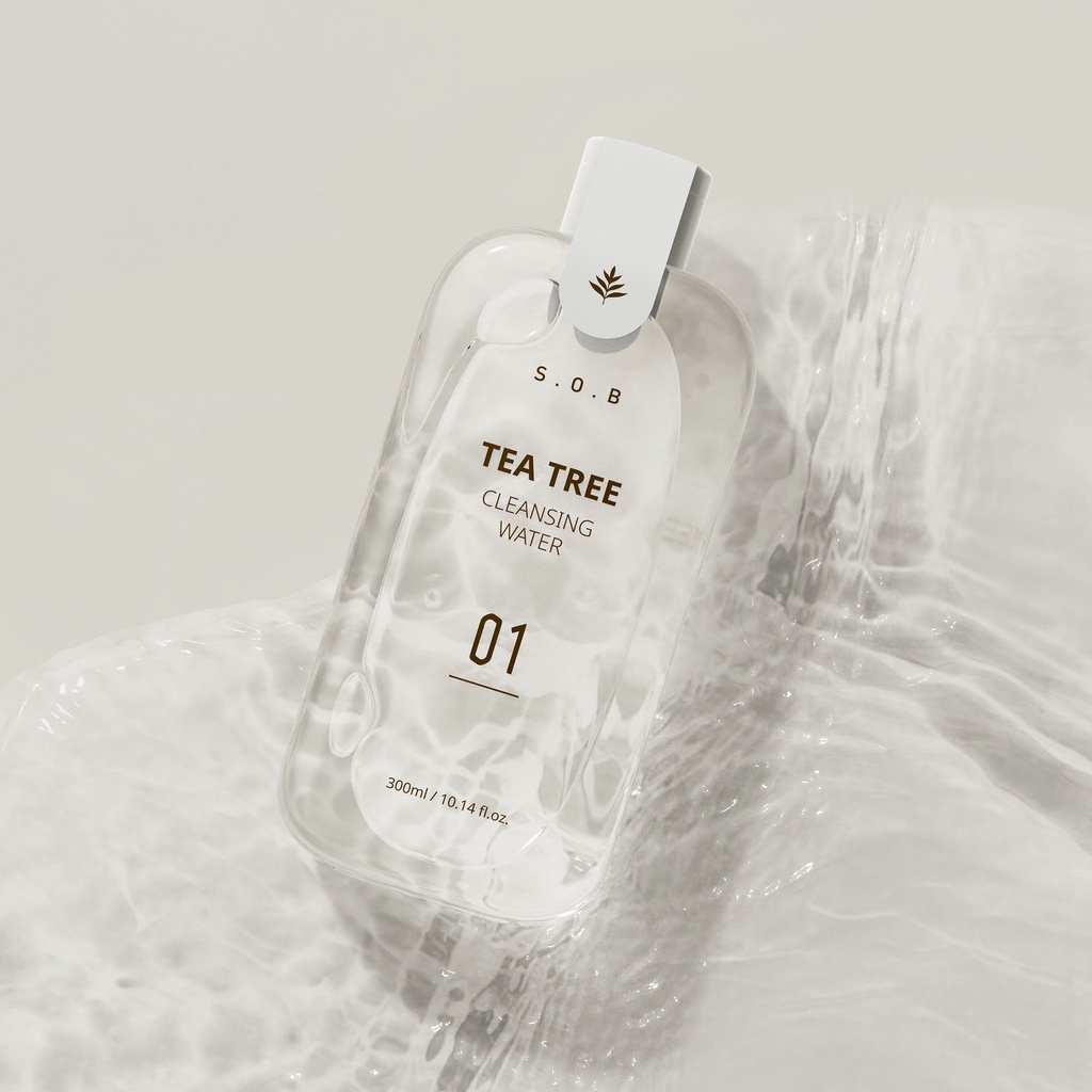Nước Tẩy Trang Làm Sạch Và Giảm Mụn 01 S.O.B Tea Tree Cleansing Water 300ml