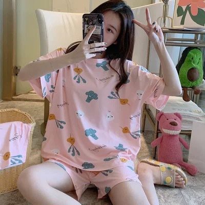 _Bộ đồ Pijama mặc nhà ĐÙI thun sữa mềm chất mát dễ thương | BigBuy360 - bigbuy360.vn