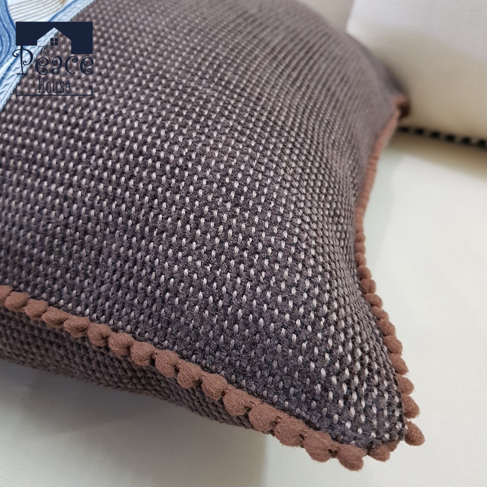 Vỏ gối vuông tựa lưng trang trí sofa cao cấp chất liệu dạ len size 45x45cm