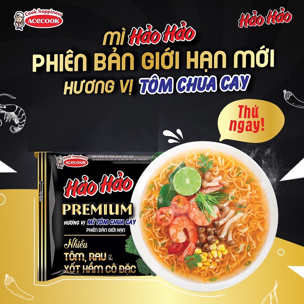 Mì Hảo Hảo Premium Tôm chua cay Gói 85g | BigBuy360 - bigbuy360.vn