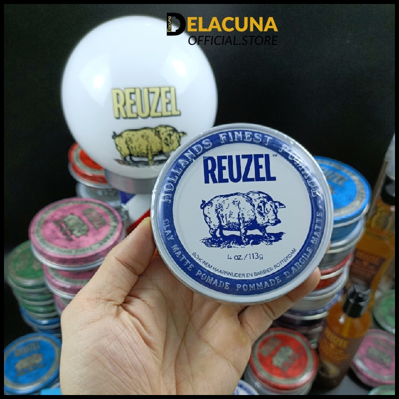 Sáp reuzel wax tóc nam Clay matte pomade Delacuna RCM01