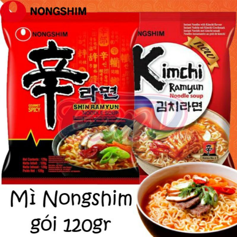 Mì Shin Ramyun một nhãn hiệu mì ăn liền bán chạy nhất Hàn quốc 5 pack.