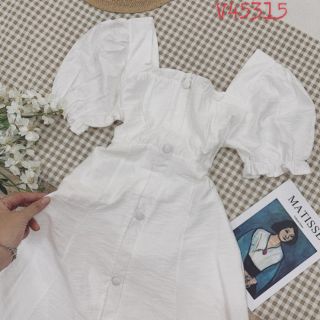 ❤️ ĐẦM TRẮNG NÚT CỔ VUÔNG ❤️