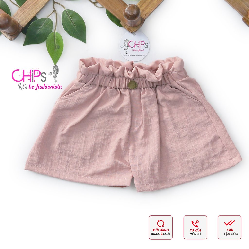 Quần Soóc Đũi Xước Cạp Cao Chun Bèo Nhiều Màu Cho Bé