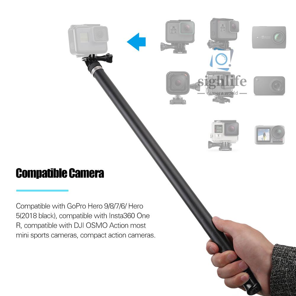 TELESIN Gậy Tự Sướng Dài 2.7m / 106 Inch Bằng Sợi Carbon Siêu Nhẹ Có Thể Kéo Dài | BigBuy360 - bigbuy360.vn