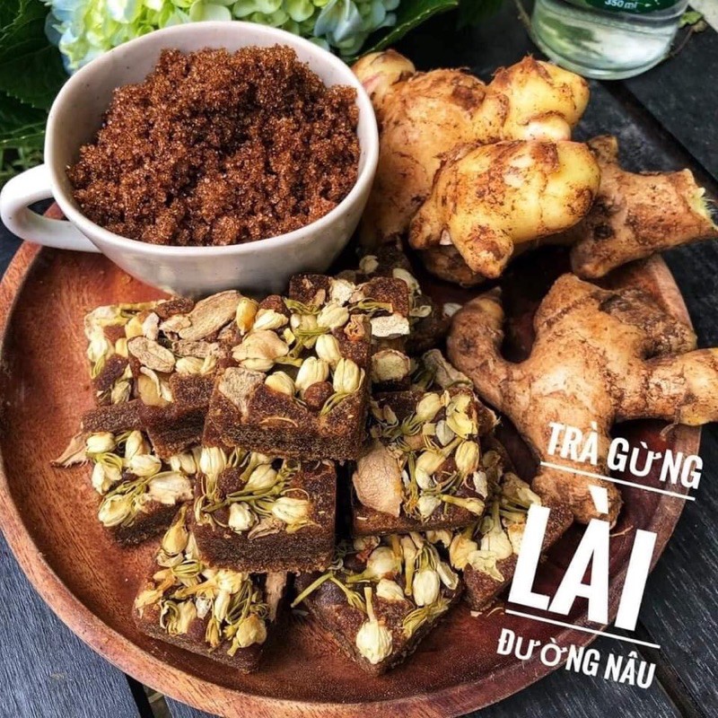 [freeship] trà gừng lài đường nâu 500gr 1 hũ