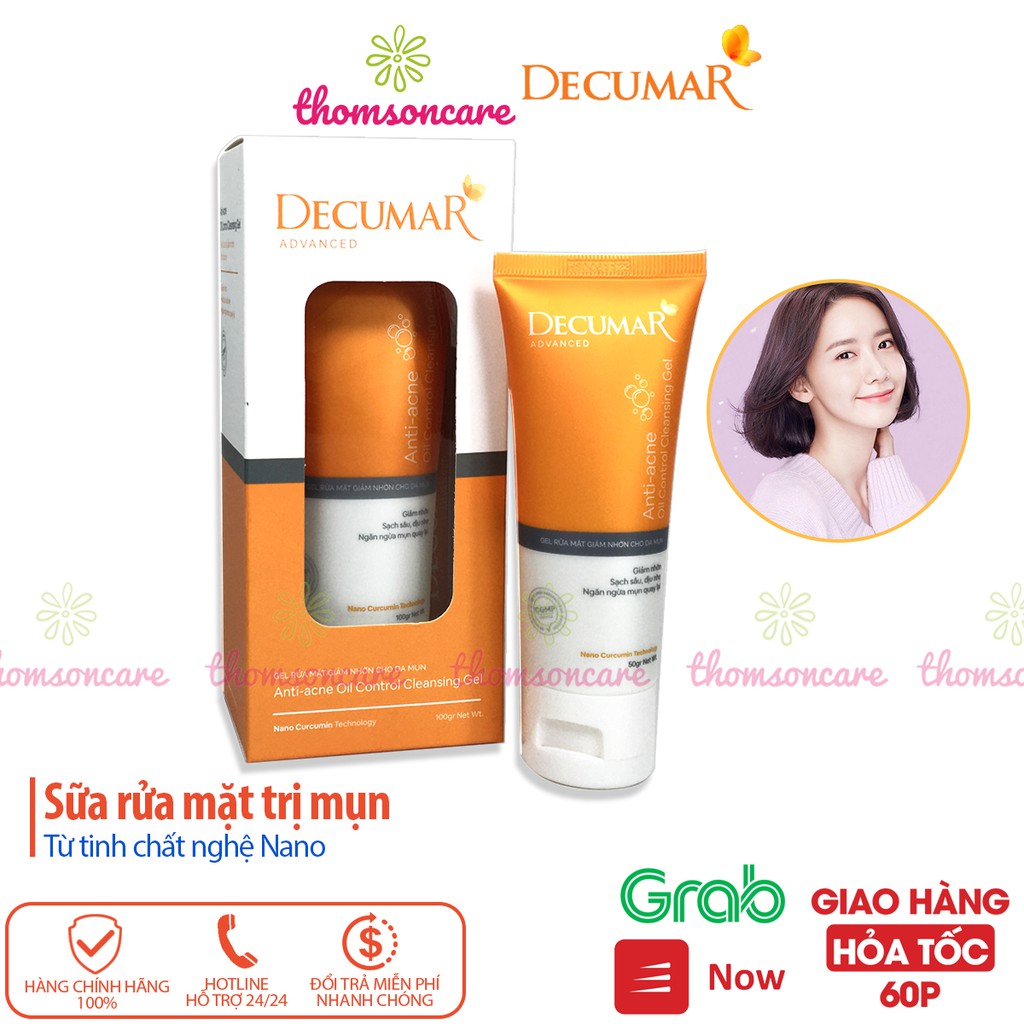 Decumar - ngăn ngừa mụn trứng cá từ tinh chất nghệ nano curcumin, kiểm soát nhờn, mụn đầu đen