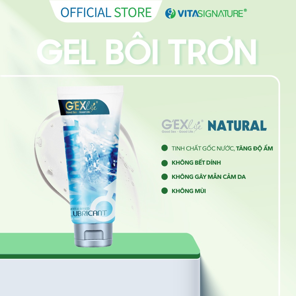 [Mã LTBAUAB18 giảm 7% đơn 99K] Gel bôi trơn G'exlife Natural- Không mùi 100ml