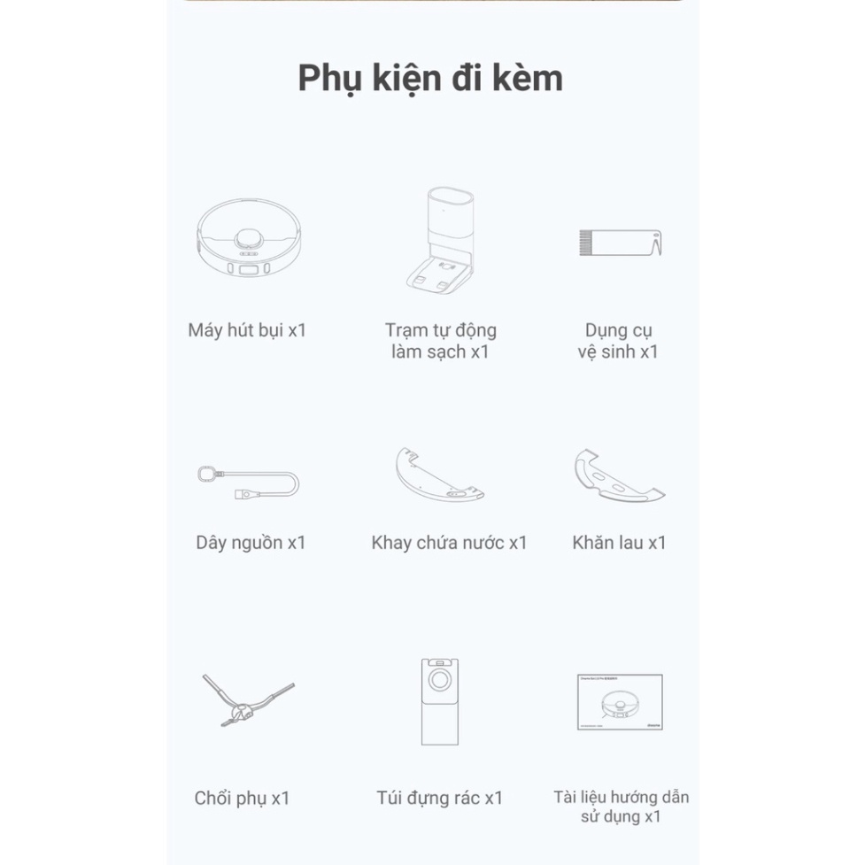 Xiaomi Dreame Bot Z10 Pro Robot Hút Bụi Lau Nhà Lực hút 4000 Pa - Bản Quốc Tế