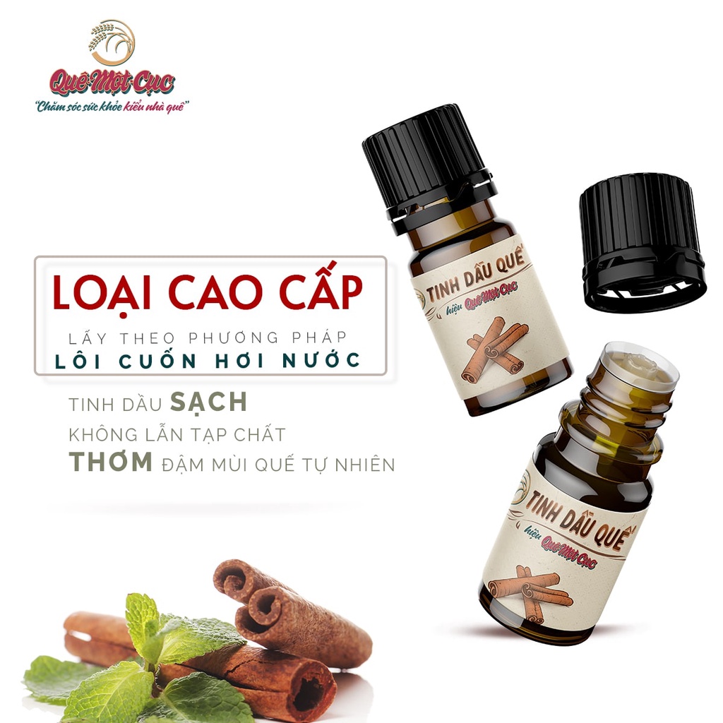 Tinh dầu quế [LOẠI XỊN], tinh dầu thơm phòng 100% nguyên chất, chiết tách đặc biệt QUÊ MỘT CỤC 10ml (handmade)