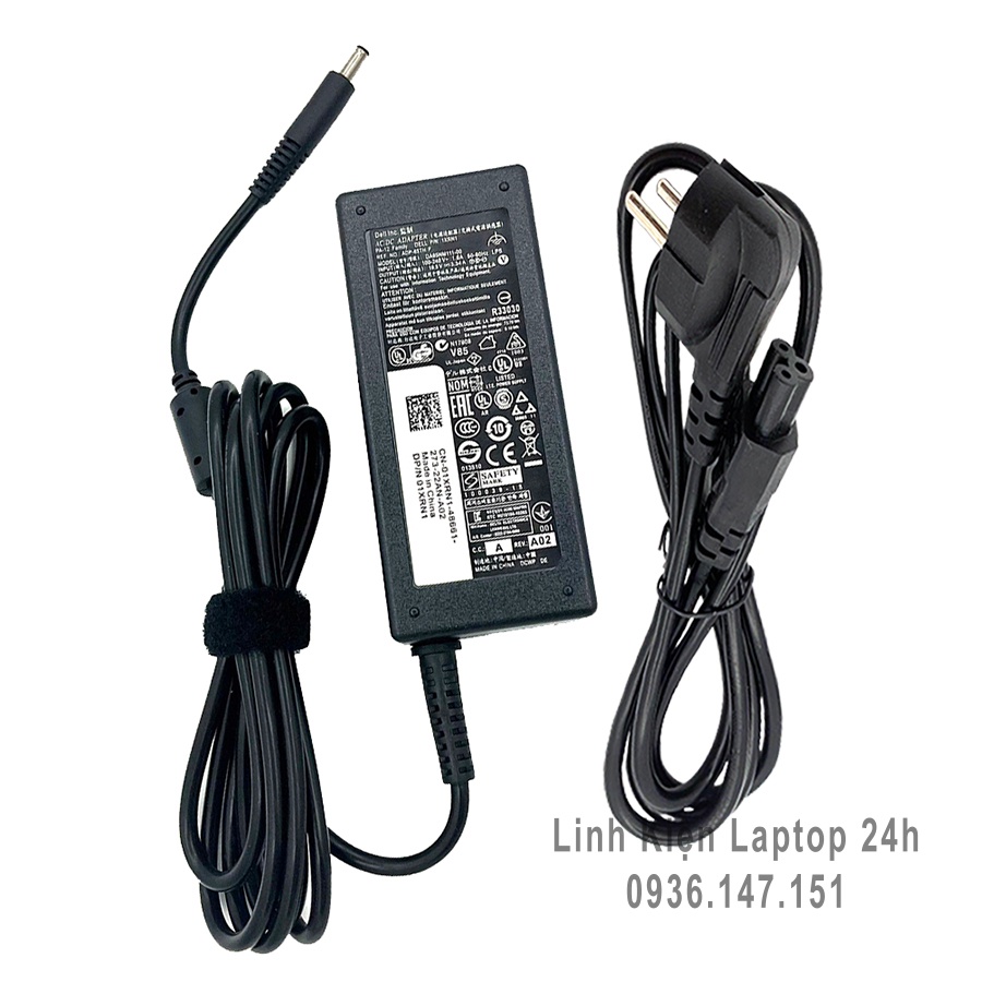 Sạc laptop Dell 19.5v - 3.34a - 65w  đầu kim nhỏ dùng cho máy tính dell inspiron 13 14 15,3000 5000 7000 3451 3458