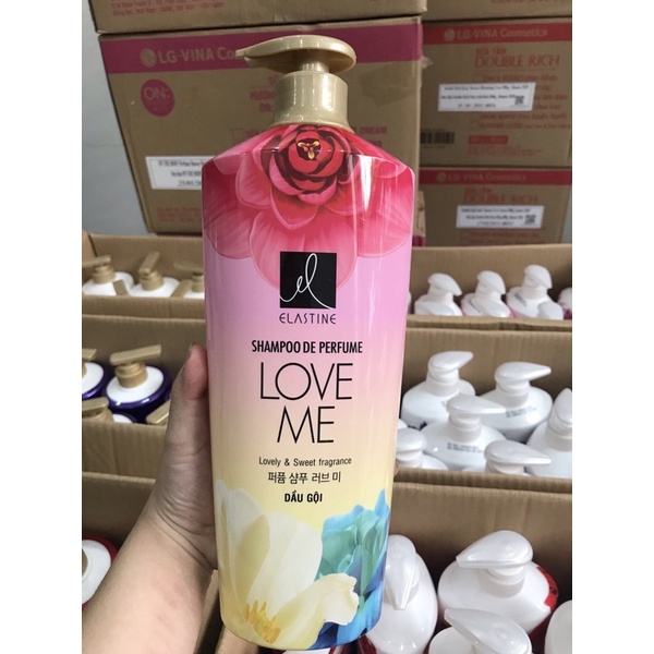 1000 ML- COMBO SỮA TẮM DOUBLE RICH 800G + 1000ML DẦU GỘI Elastine hương nước hoa Pure Breeze Hàn Quốc