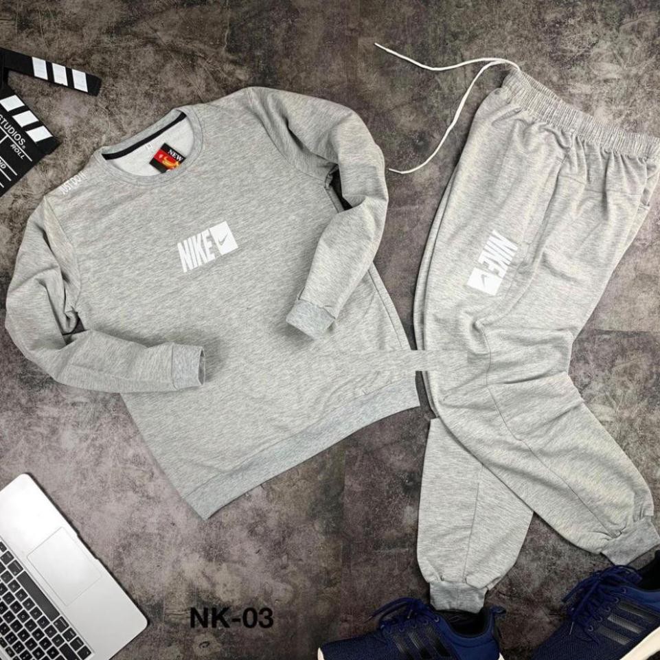 Bộ Nỉ Nam Cổ Tròn, Chất Nỉ Da Cá Cực Mềm, Dê Chịu, Thoải Mái Cho Nam | BigBuy360 - bigbuy360.vn