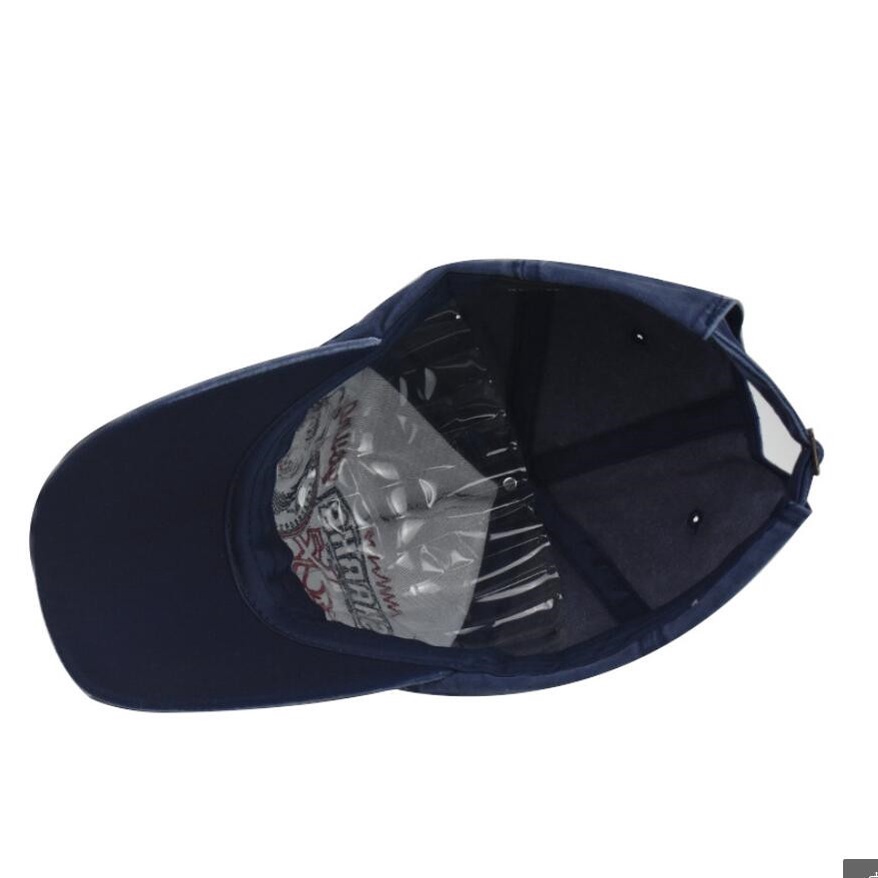 Mũ lưỡi trai vải cotton thêu hình cá mập phong cách vintage dành cho nam nữ