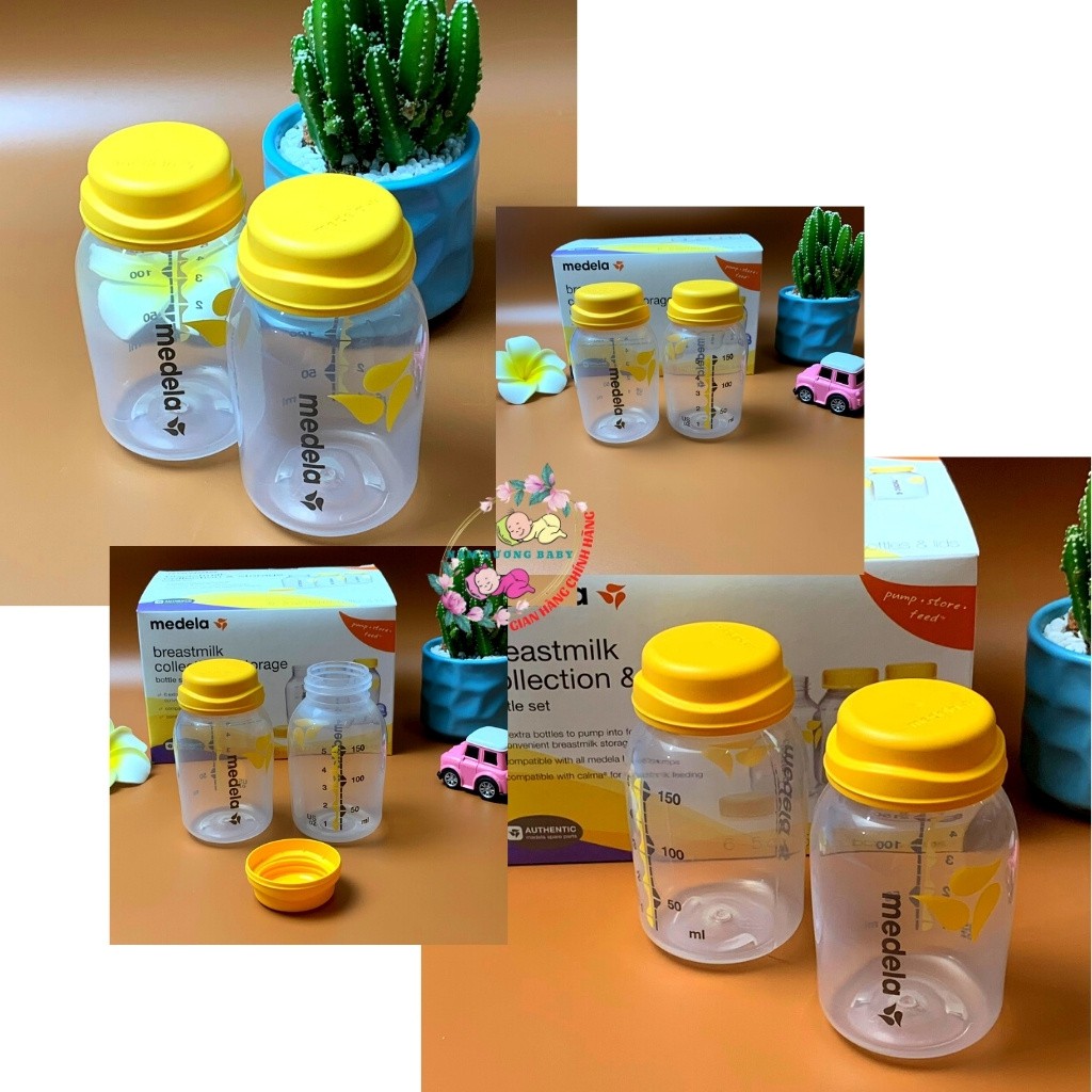 Bình trữ sữa Medela dung tích 150ml, 250ml an toàn không BPA - tiêu chuẩn Hoa Kỳ -phụ kiện medela chính hãng