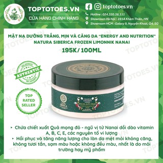 Mặt nạ Natura Siberica Frozen Limonnik Nanai "Energy and Nutrition" dưỡng trắng, mịn và căng da