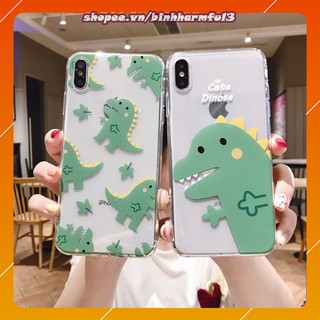 FREESHIP! ỐP IPHONE S.A.M.S.U.N.G O.P.P.O X.I.A.O M.I V.I.V.O - ỐP  KHỦNG LONG XANH DẺO TRONG ĐÁNG YÊU