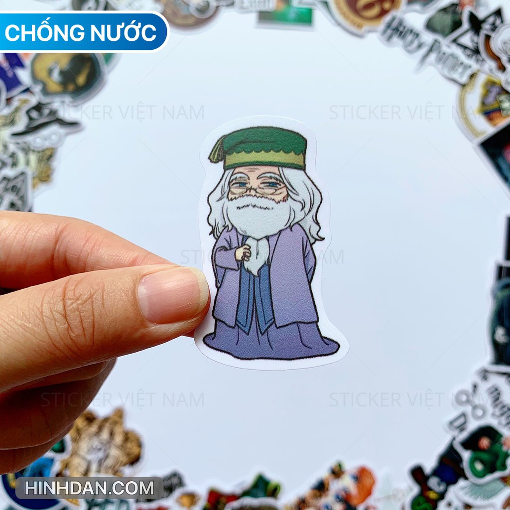 Sticker HARRY POTTER chống nước dán nón bảo hiểm, laptop, máy tính, xe, đàn guitar