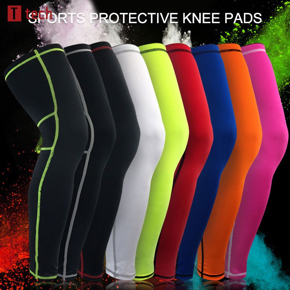 Sports Knee Protectors Basketball Volleyball Football Running Breathable Long Knee Leg warmers Calf Sleeve .tech