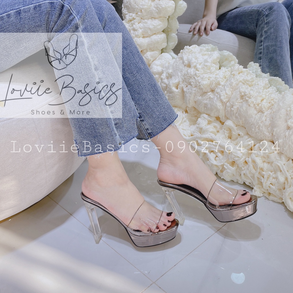 GUỐC NỮ LOVIIEBASICS - DÉP CAO GÓT- GUỐC NỮ DÉP CAO GÓT 9CM THỜI TRANG - GUỐC QUAI TRONG 9 PHÂN D200358 D191279
