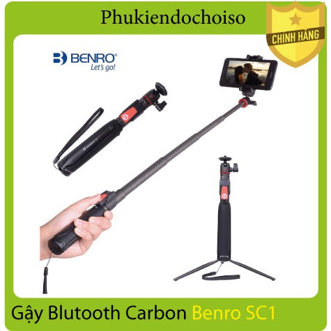 Gậy Chụp ảnh có điều khiển điện thoại Carbon Benro SC1