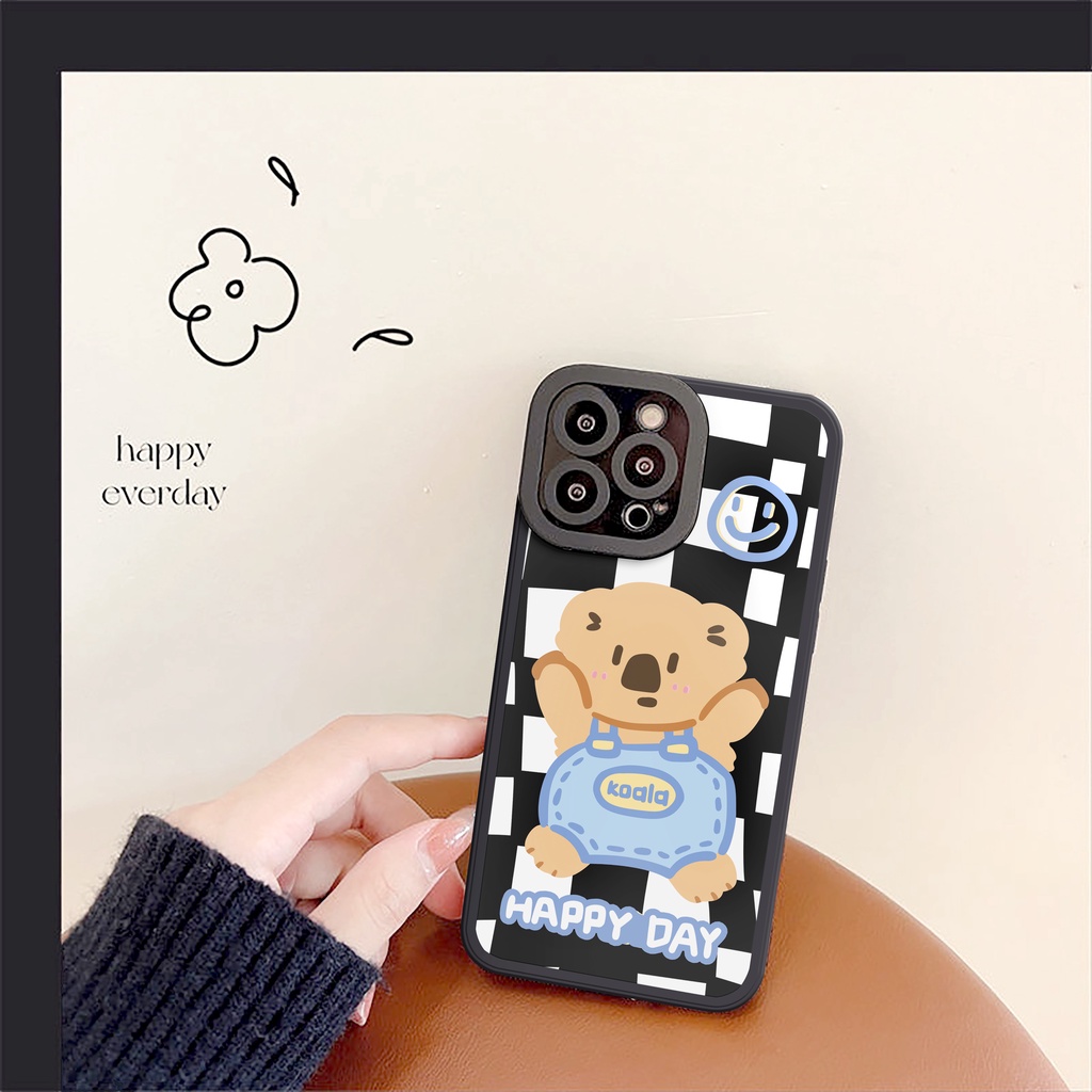 Ốp lưng iphone Gấu Koala cạnh vuông 6/6plus/6s/6splus/7/7plus/8/8plus/x/xs/11/12/13/14/pro/max/promax/plus/shin/case