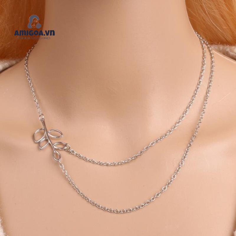 Vòng cổ Nhiều Lớp Hình Lá Và Chim