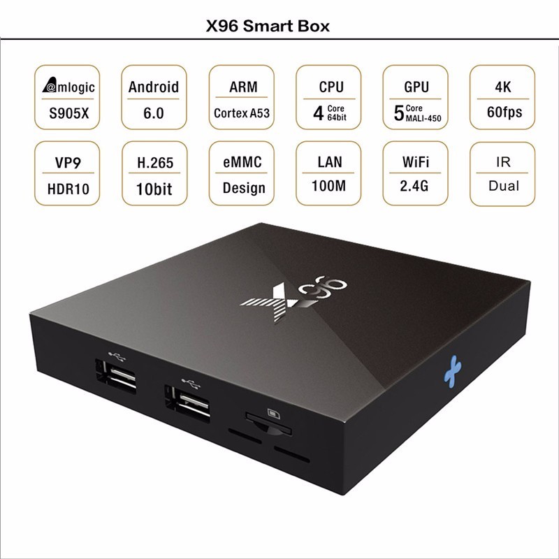 TIVI BOX X96 2G 4K ANDROID 6.0