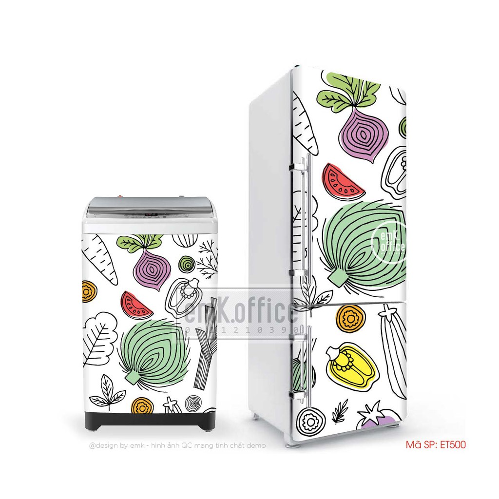 Miếng dán tủ lạnh - chất liệu decal chống thấm - mã ET500