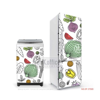Miếng dán tủ lạnh - chất liệu decal chống thấm - mã ET500