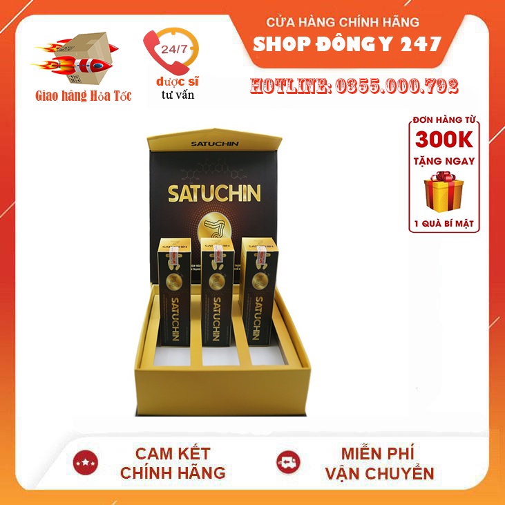 ✅ SATUCHIN 👍[Freeship] ❤️ - Hộp 3 Tuýp 30 Viên