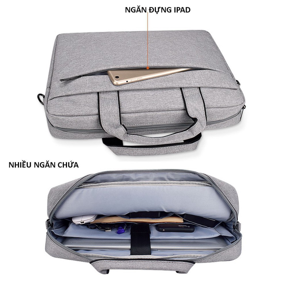 NDA Cặp đựng laptop Laptop, túi chống sốc Macbook nhiều ngăn, chống nước, có tay xách và quai mang 15.6, 14.1,13.3 inch  | BigBuy360 - bigbuy360.vn