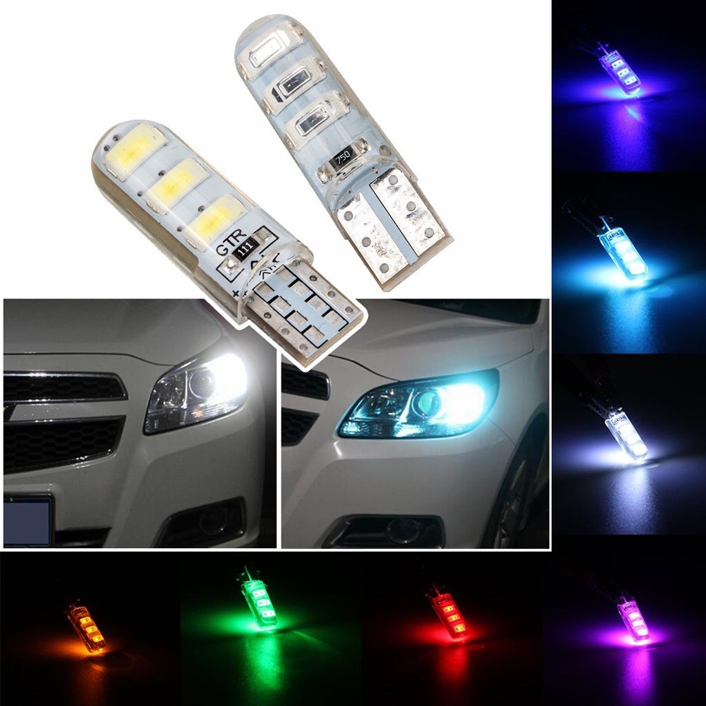 Đèn Led Chân T10 - 6 SMD 5730 Lắp Đèn Nội Thất, Xi Nhan O Tô, Demi Xe Máy Nguồn Điện DC 12V