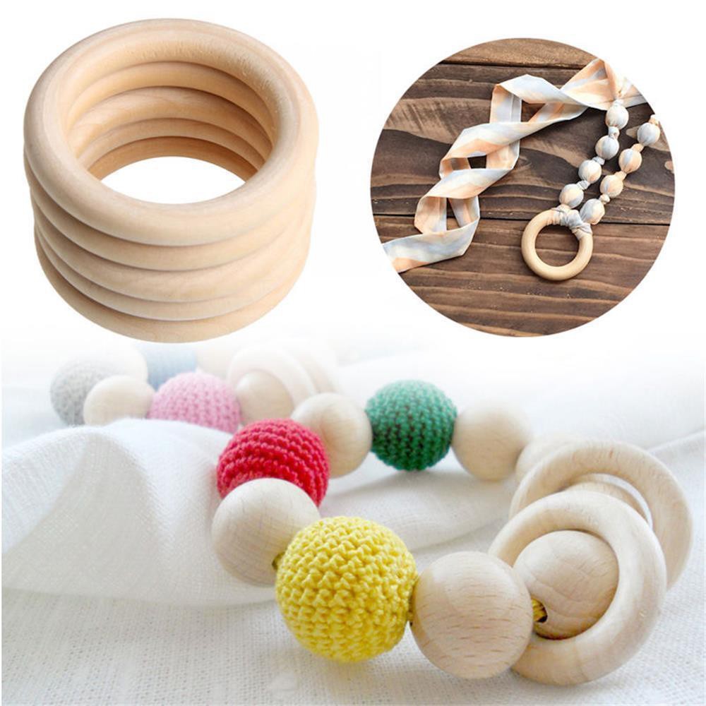 Bộ 10 vòng gỗ tròn làm đồ thủ công độc đáo tiện dụng