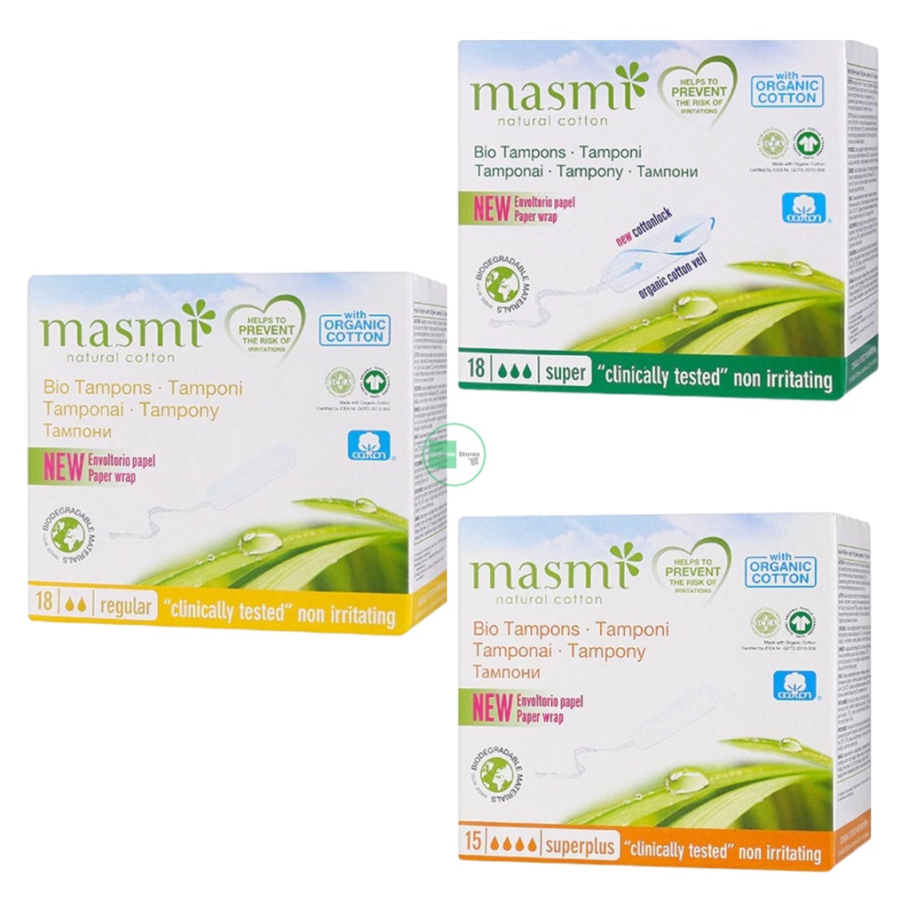Tampon không cần đẩy 2 - 3 - 4 giọt hữu cơ Masmi Bio