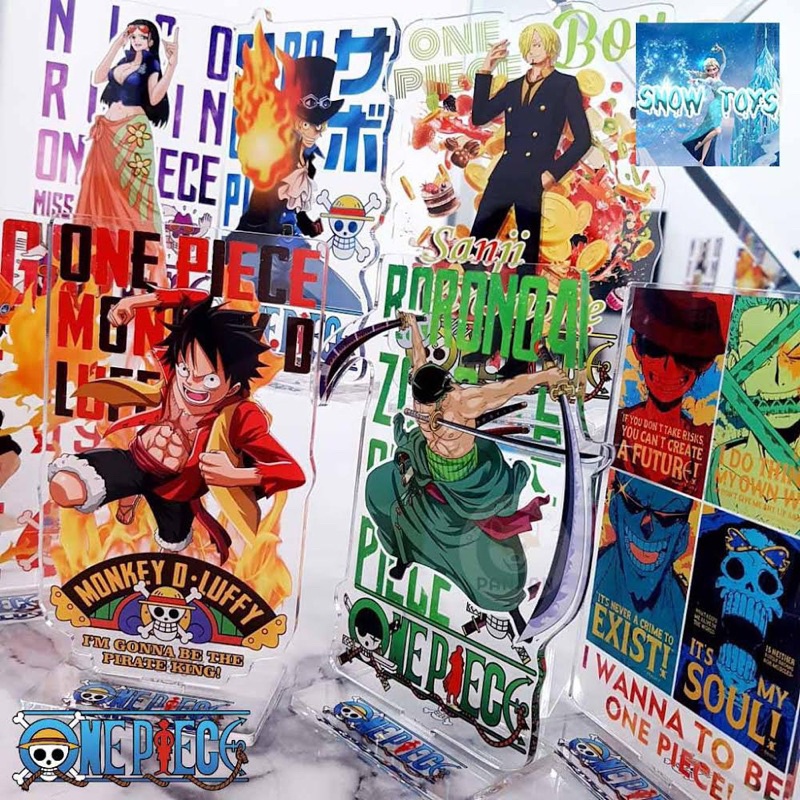 Mô Hình Tượng Standee Acrylic Mica - One Piece - onepiece - Luffy Zoro Nami Sanji Usopp Chopper Robin Franky Brook- 16cm