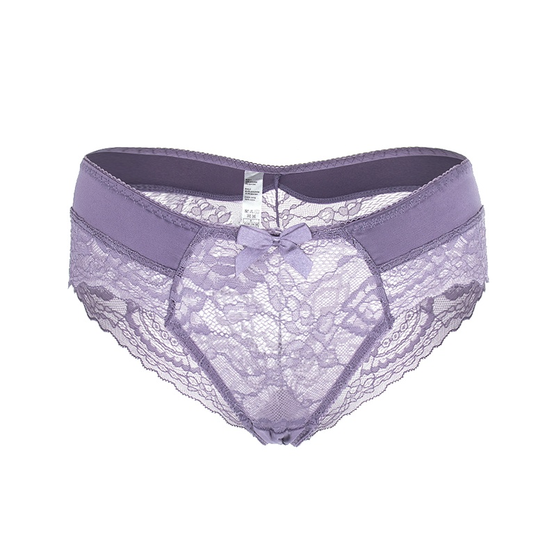 Quần lót VARSBABY N042 vải ren hoa lưng thấp thời trang cỡ lớn S-2XL