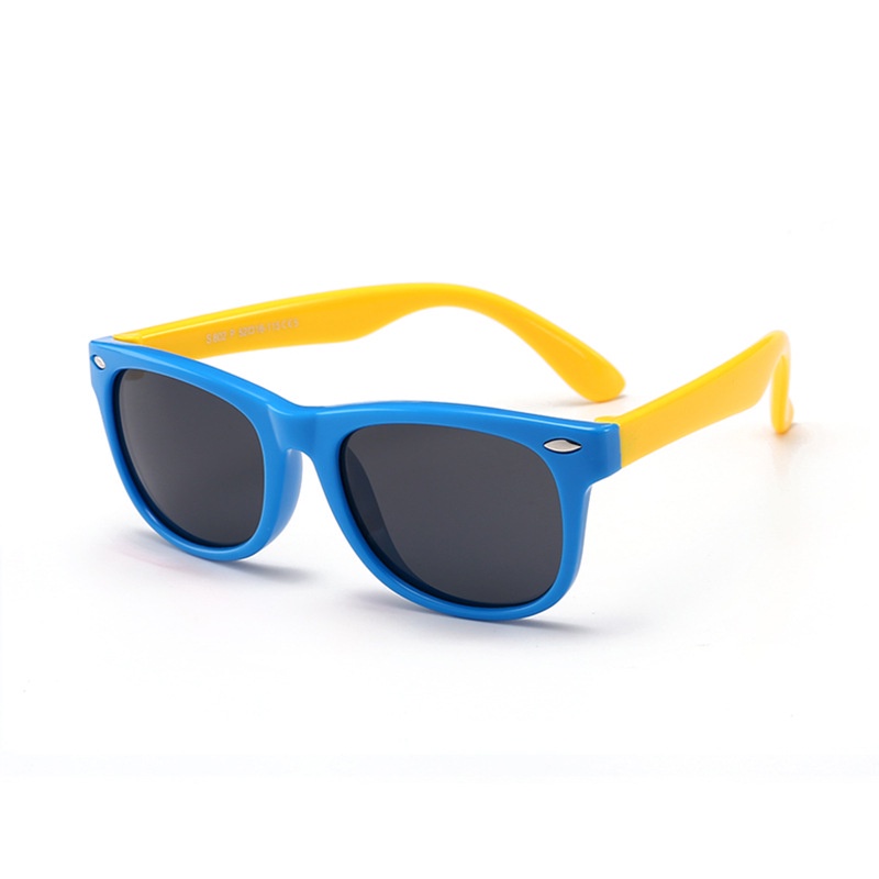 Kính Mát Tròn Phân Cực Gọng Silicone An Toàn Chống Tia UV400 Cho Bé