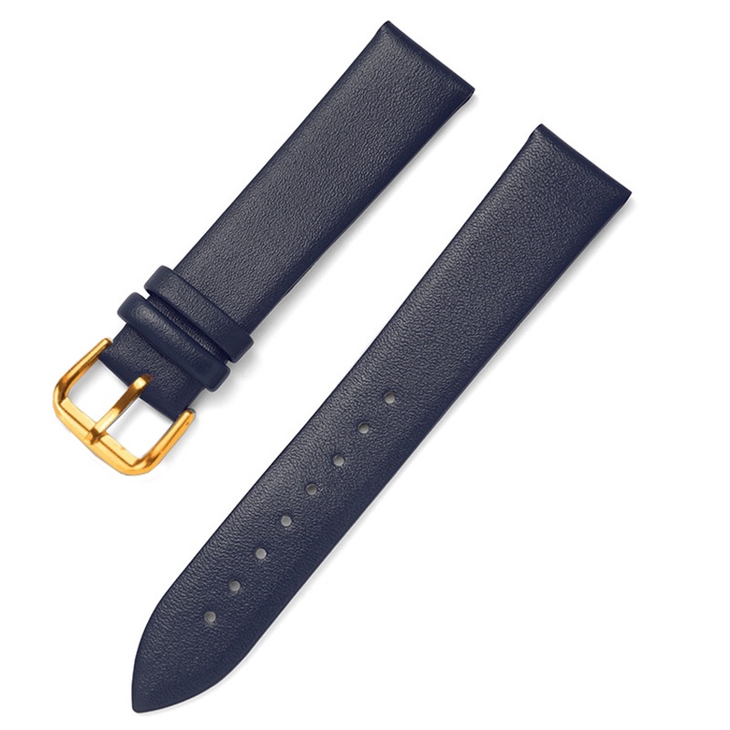 (Xanh Đậm) Dây đồng hồ da bê mềm slim BO-20 chống thấm nước nhiều size 10 12 14 15 16 18 19 20 22mm