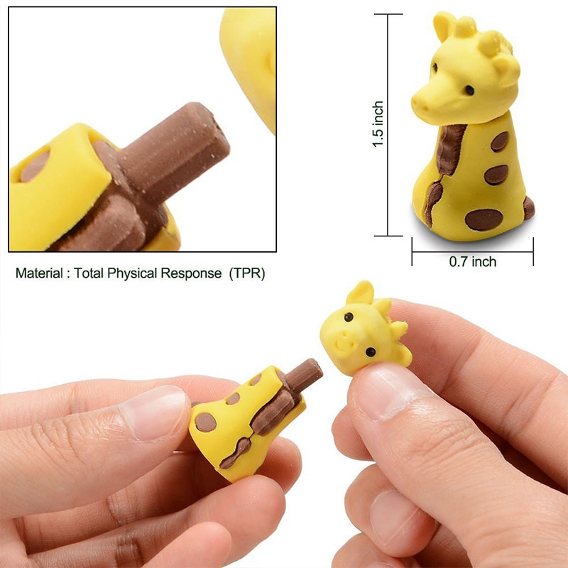 Bộ 30 cục tẩy mini hình động vật làm quà tặng/đồ chơi giáo dục cho bé trai bé gái