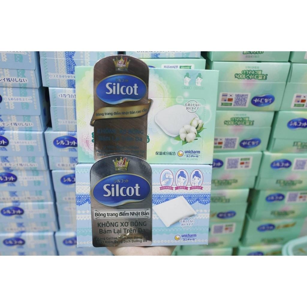 Bông tẩy trang Silcot Nhật Bản Cao Cấp 82 miếng/hộp Silcot Unicharm